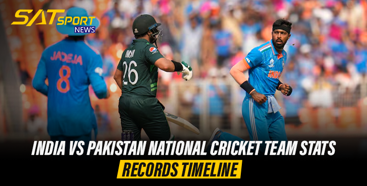 India vs Pakistan National Cricket Team Stats Records Timeline